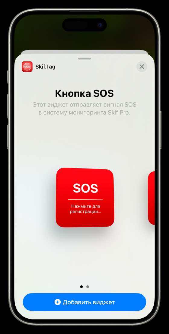 Виджет SKIF.TAG на главном экране
